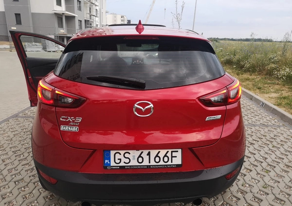 Mazda CX-3 cena 74900 przebieg: 71500, rok produkcji 2018 z Słupsk małe 137